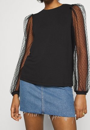 Langærmet T-shirt - black