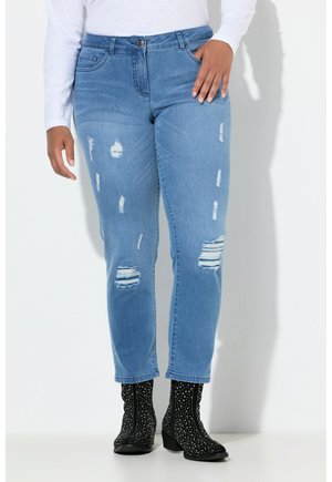 DESTROY-EFFEKTE, 5-POCKET - Tapered-Farkut - blue stone