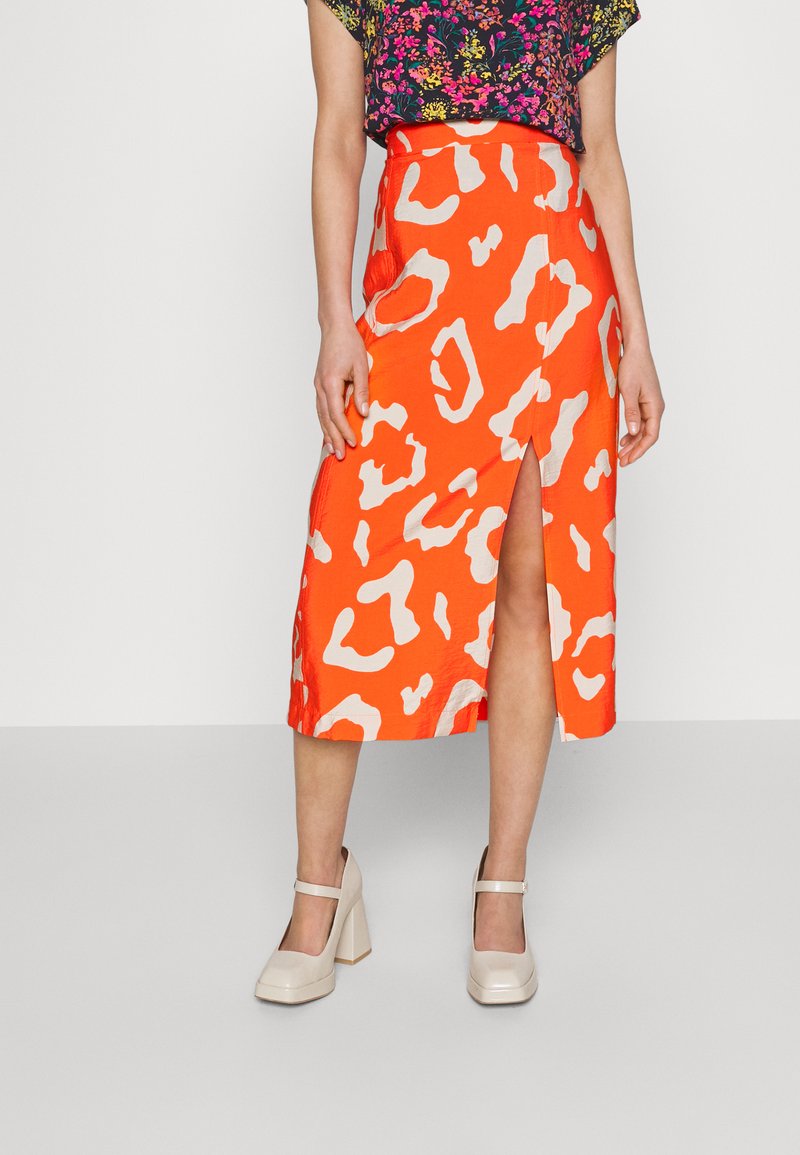 Objjacira Mid Waist Skirt Blue White main image 0