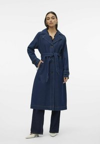 Vero Moda VMADISON LONG - Gabardina - dark blue denim