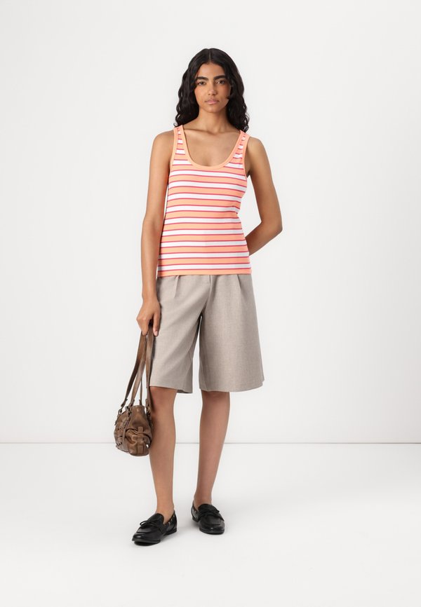 SCOOP TANK STRIPE - Top - orange kiss neon2