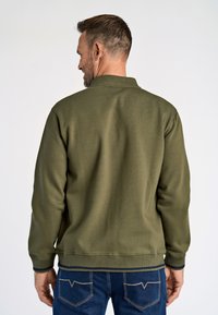 Jack's Sportswear BASEBALL COLLAR - Vetoketjullinen college - army
