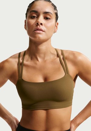 W NK DF ZENVY STRAPPY - Brassières de sport à maintien léger - olive flak/white