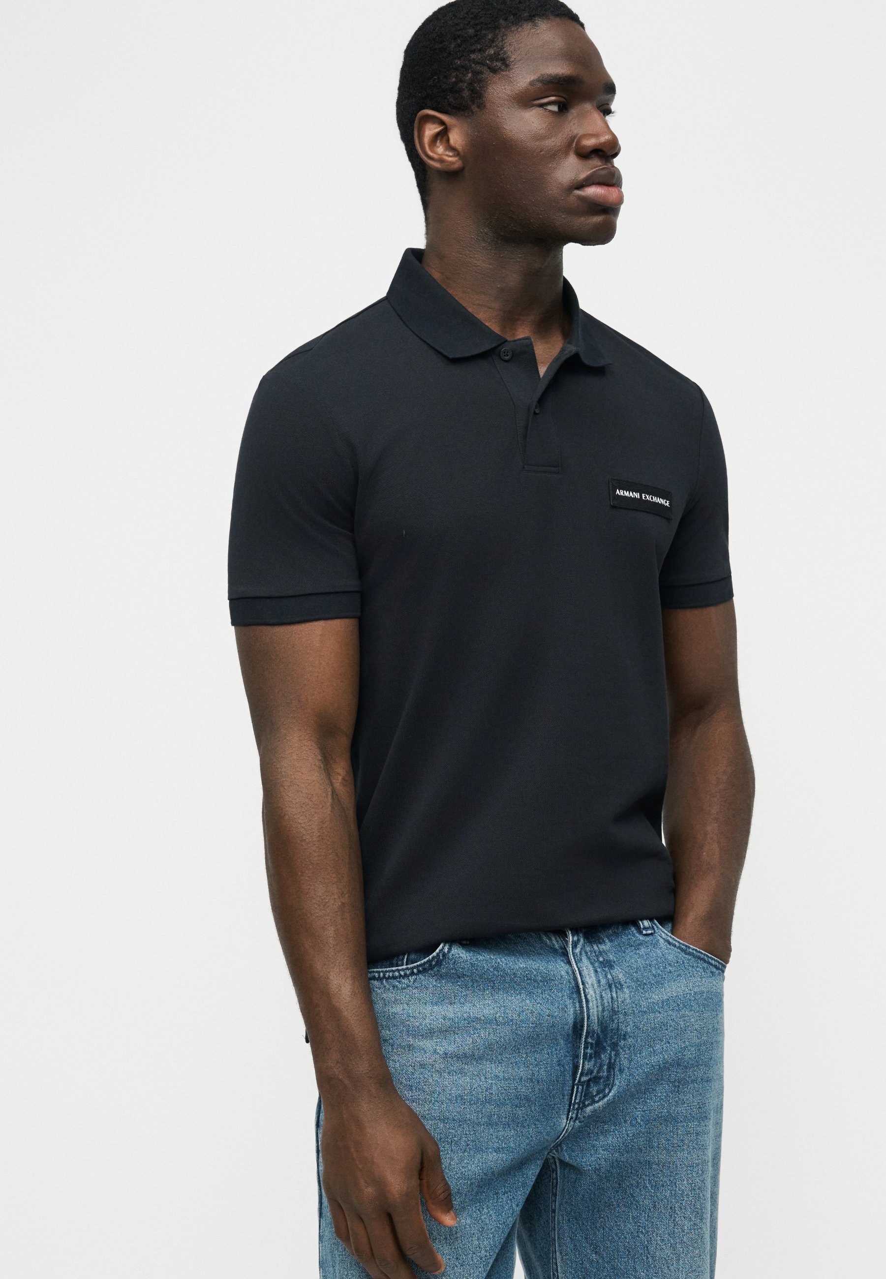 Armani Exchange SLIM FIT - Polo shirt - deep navy/dark blue