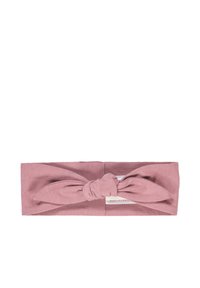 Ampia fascia morbida in tessuto rosa polveroso con un accento annodato nella parte anteriore. Texture liscia, design semplice, adatta per un look casual.
