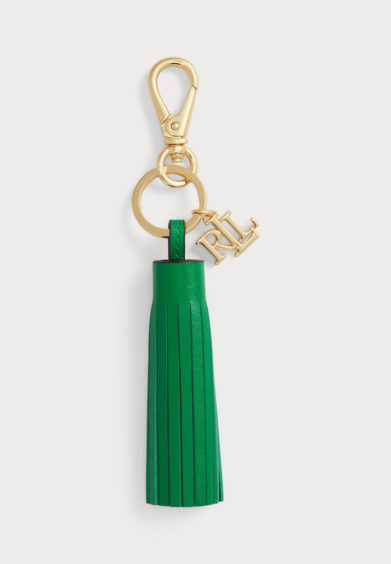 Lauren Ralph Lauren LOGO & LEATHER TASSEL CHARM - Keyring - green topaz ...