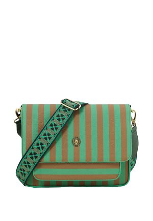 FENNA MEDIUM STRIPE - Cross body bag - green