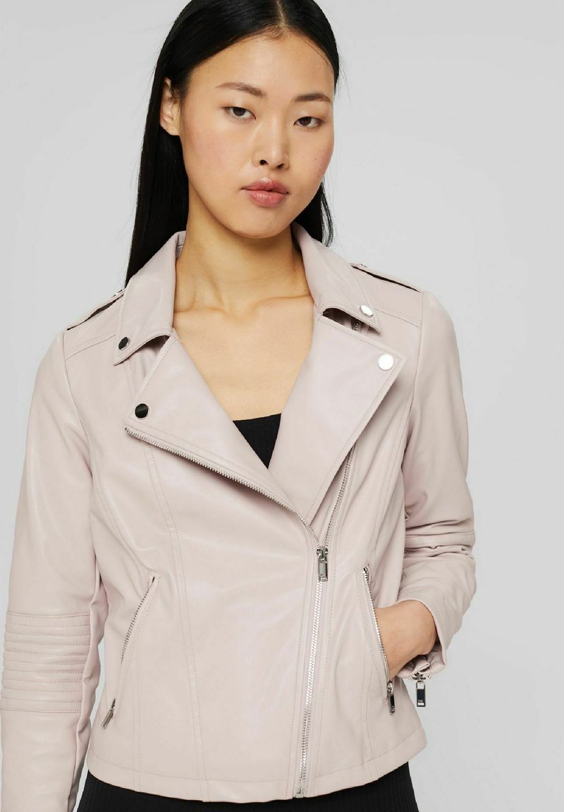 Damen Leichte Jacken | edc by Esprit Kunstlederjacke dusty nude/grau - VJ07726 Damen Leichte Jacken | edc by Esprit Kunstlederjacke dusty nude/grau - VJ07726