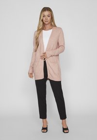 VILA VIRIL OPEN NOOS - Chaqueta de punto - misty rose melange