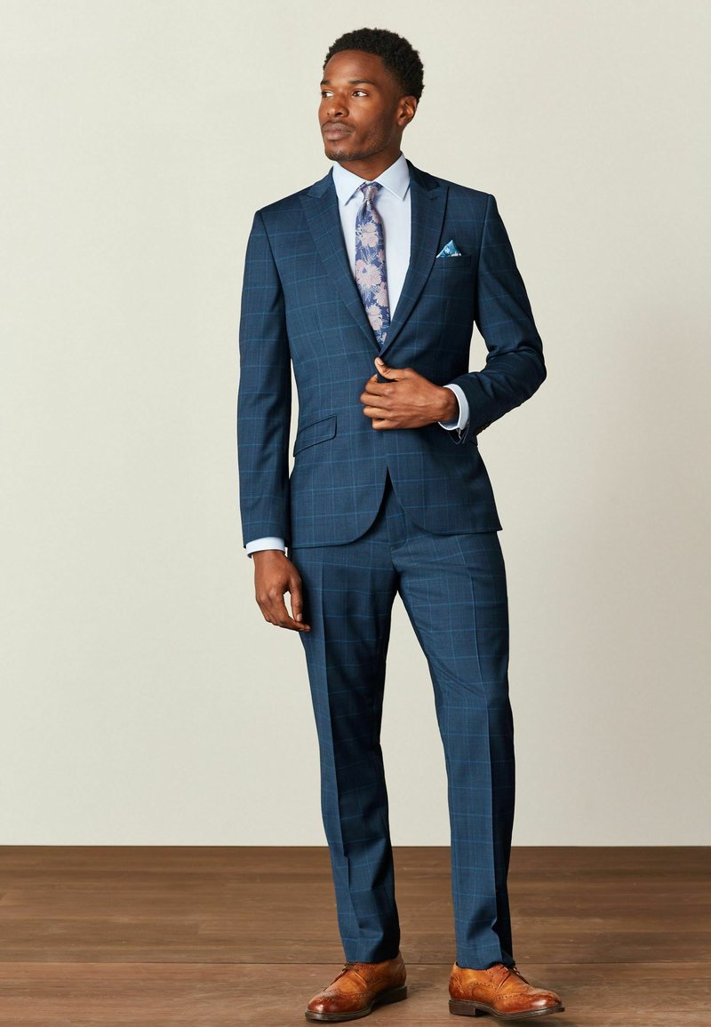 Herren Komplettanzüge | Next WINDOWPANE CHECK Anzugsakko bright blue/blau - AN05691 Herren Komplettanzüge | Next WINDOWPANE CHECK Anzugsakko bright blue/blau - AN05691