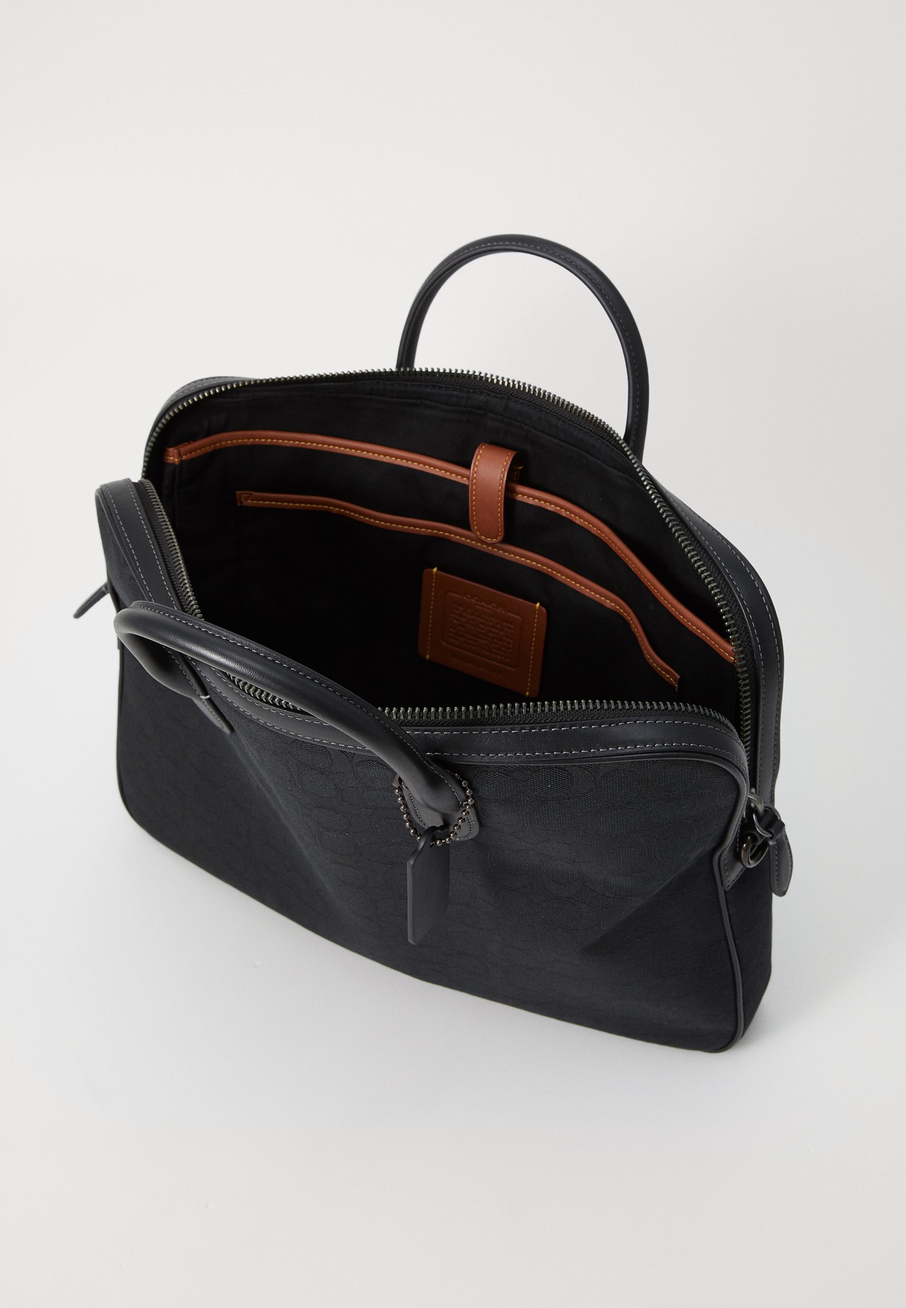 COACH THEO WORK BAG IN SIGNATURE JACQUARD - Briefcase - black