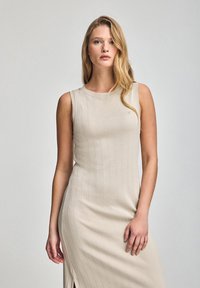 Polo Club SLEEVELESS MONOGRAM - Vestito di maglina - beige