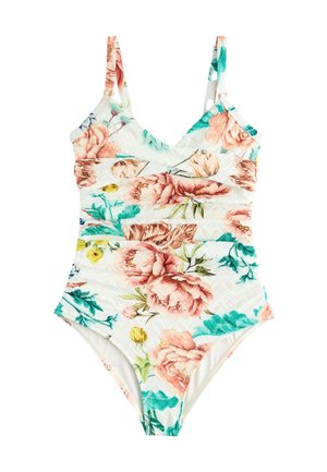 TUMMY CONTROL - Plavky - white floral lace