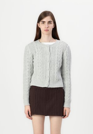 Hollister Comfy Cloud Cable-Knit Cardigan - Kardiganas - grey