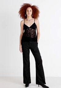 Gina Tricot SINGLET - Linne - black