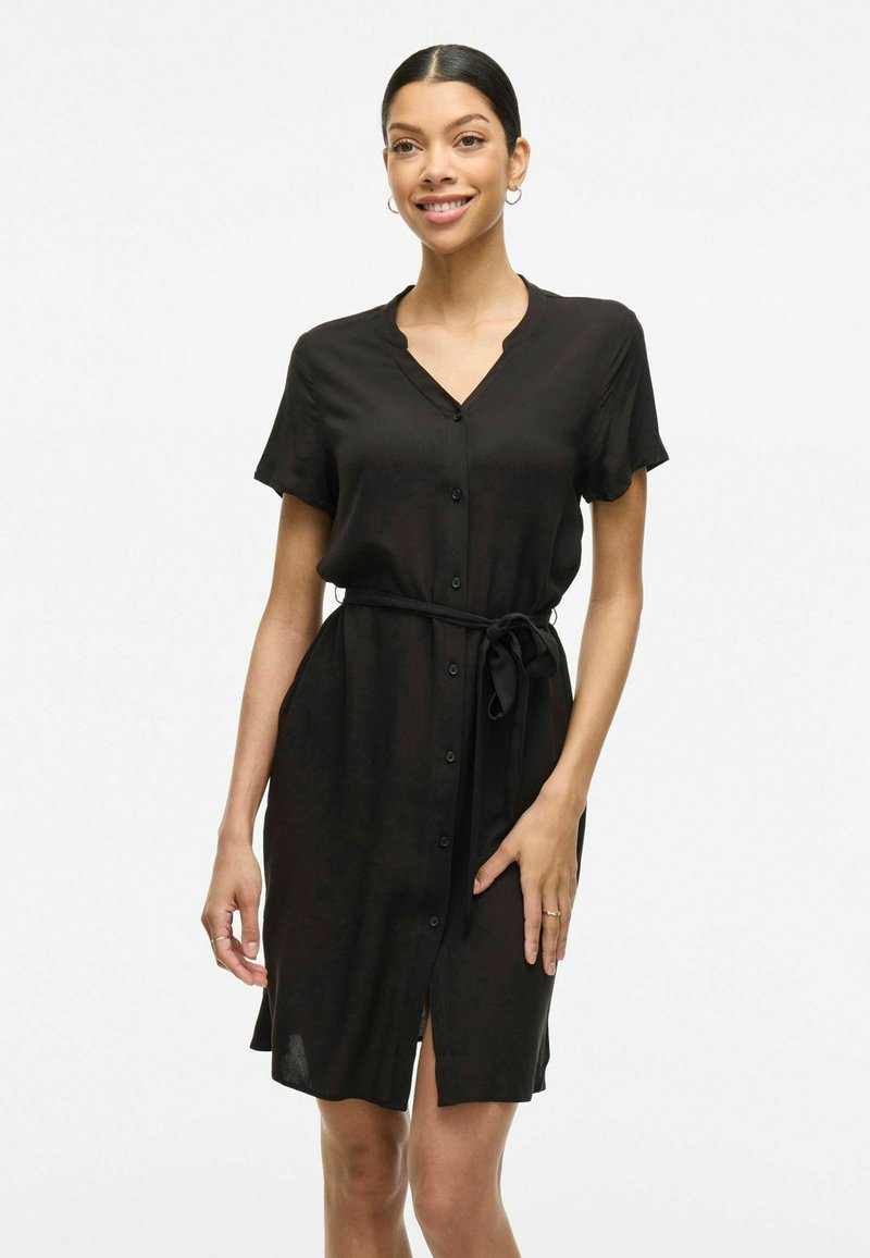 VILA KURZ - Marškininė suknelė - black