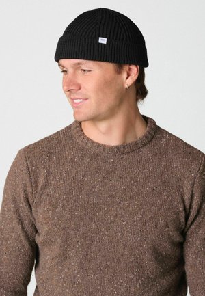 Klitmøller Collective, FINE SHORT BEANIE - Плетена шапка - black