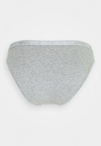 Grå bomullstruse for kvinner med en myk elastisk linning som har "Levi's" logo i lysegrått, glatt tekstur og klassisk snitt.