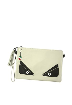 DrachenLeder UMHÄNGE HANDGELENK - Cross body bag - beige weiß schwarz