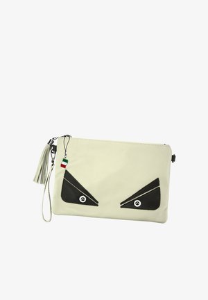 DrachenLeder, UMHÄNGE HANDGELENK - Cross body bag - beige weiß schwarz