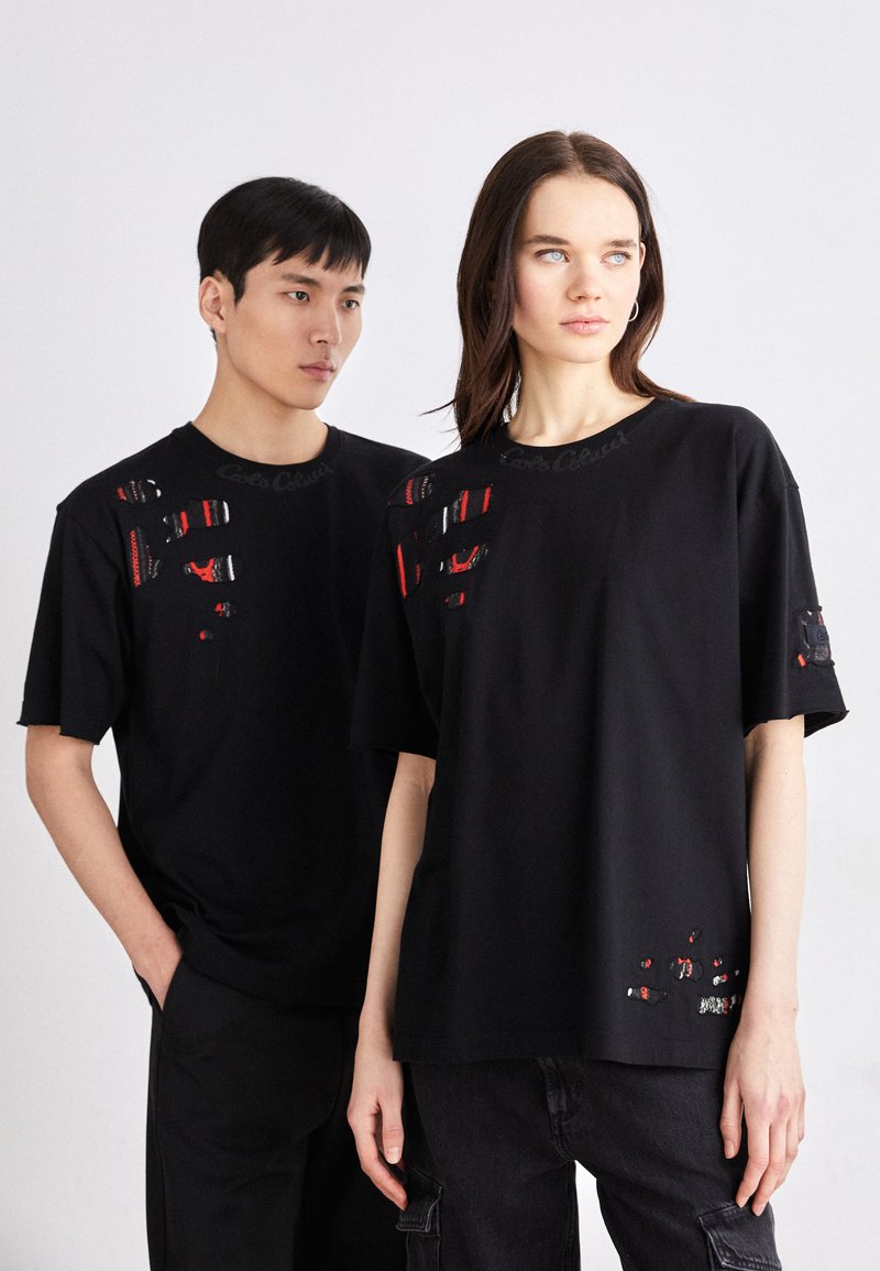 Carlo Colucci Tshirt schwarz bunt M -58- main image 1