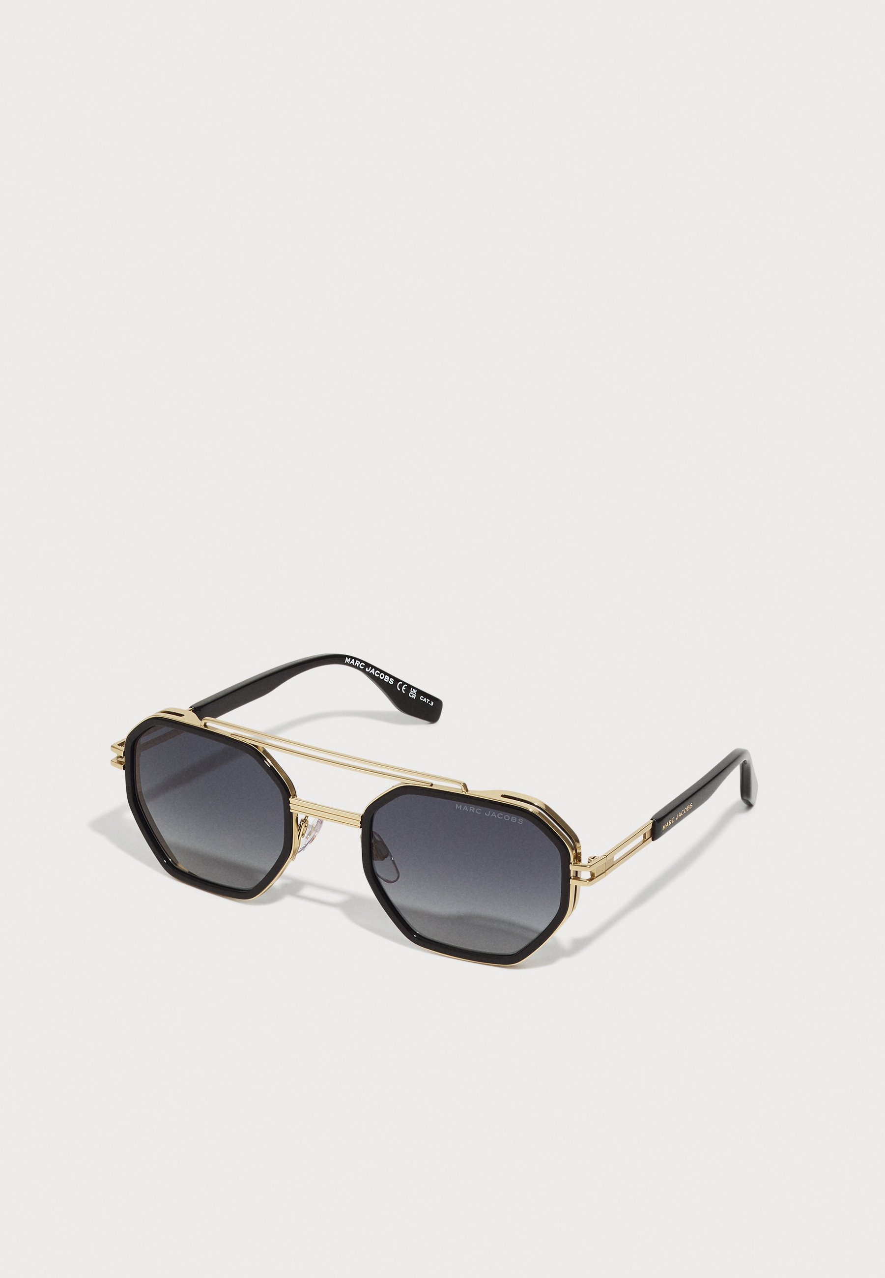 Marc Jacobs Hexagonal Black and Gold Sunglasses Marc Jacobs Marc 496/S AIR – Trivision Opticals main image 2