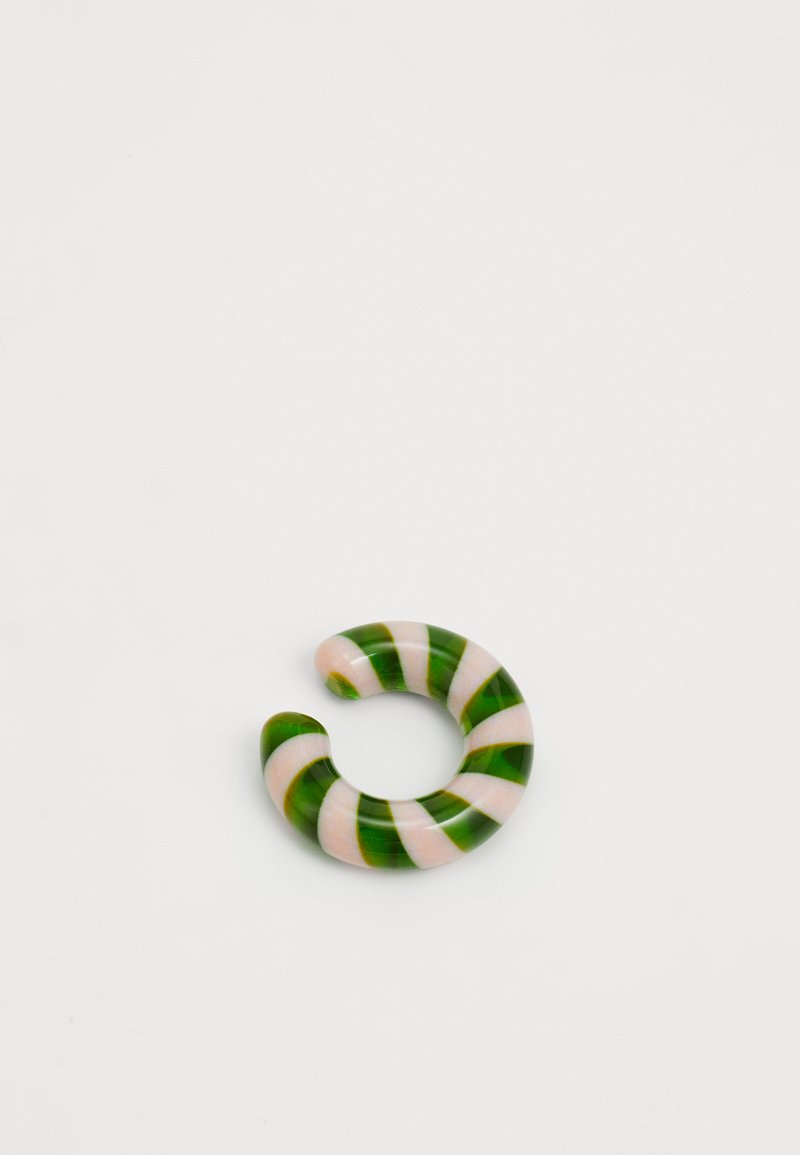 Fiorucci STRIPED EAR CUFF - Jedna náušnice - pink/dark green