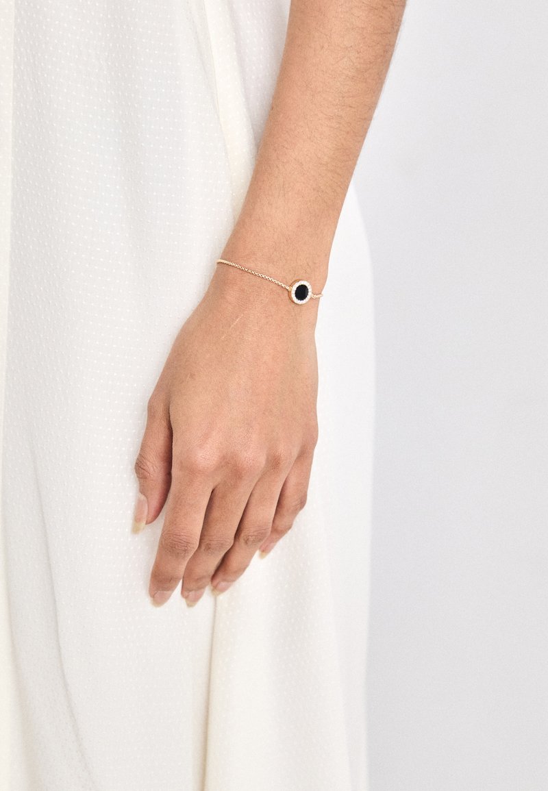 DKNY INLAY SLIDER - Bracelet - gold-coloured/jet/gold-coloured ...
