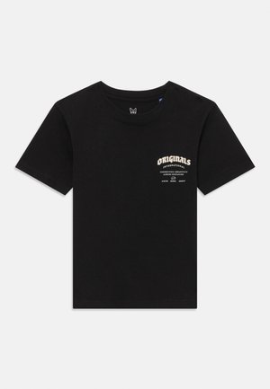 JORMEADOWS TYPO TEE CREW NECK - Print T-shirt - black