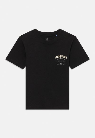 JORMEADOWS TYPO TEE CREW NECK - T-shirt imprimé - black