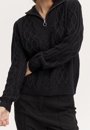 Strickpullover - black denim