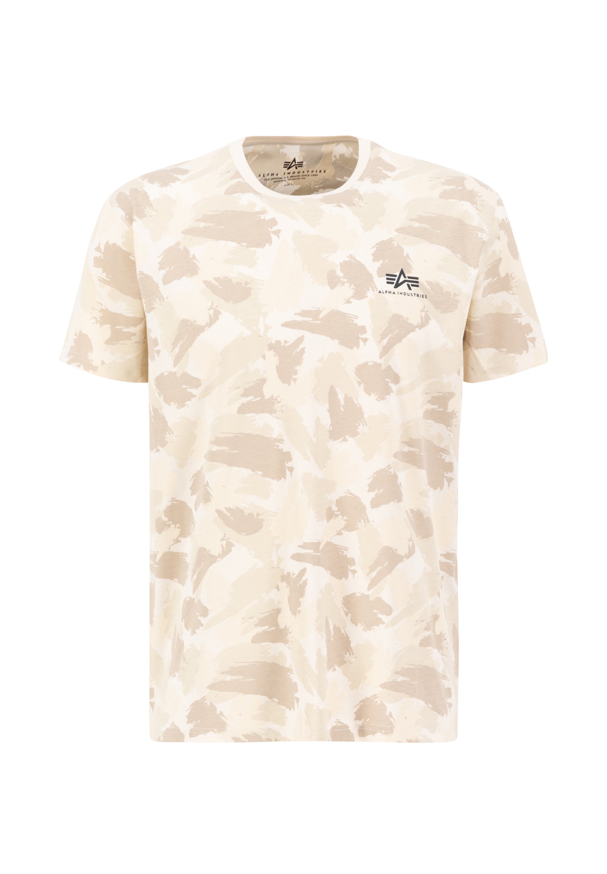 送料込★ALPHA INDUSTRIES★ Basic Small Logo Camo 半袖Tシャツ Alpha Industries Mens Basic T Camo black green orange Big A