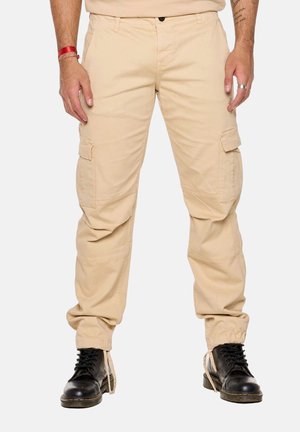 LEONE 1947, MAN CARGO POPELINE CELEBRATED - Pantalon cargo - sand