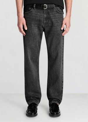 LUNGO TINTA UNITA - Jeans a sigaretta - nero denim