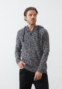 Pier One Mikina s kapucí - mottled grey