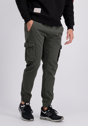 TWILL JOGGER - Cargo trousers - grey black