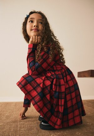 Next, REGULAR FIT - LONG SLEEVE - Jerseykleid - red navy check