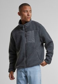 Urban Classics WITH STAND UP COLLAR - Fleecejakke - cloudgrey