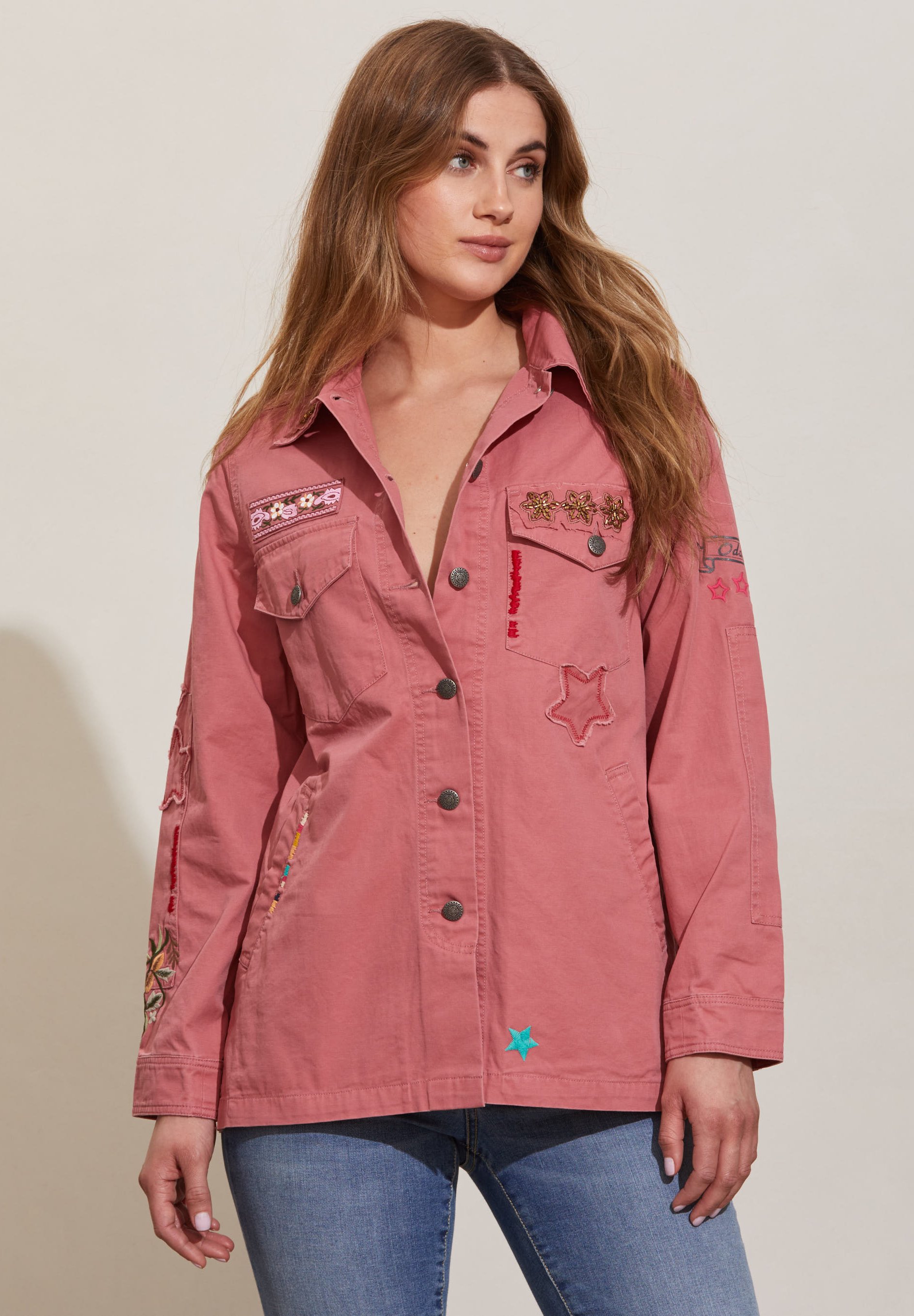Odd Molly HELMI - Giacca di jeans - dusted rouge/rosso chiaro - Zalando.it