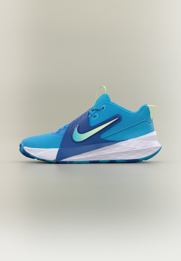 Nike TEAM HUSTLE UNISEX - Basketball shoes - current blue/barely volt/game royal/barely grape