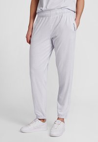 Hummel ZANDRA REGULAR - Träningsbyxor - light grey melange