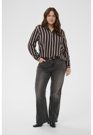Kaffe Curve, KCSIDA - Blusa - coffee bean   chalk stripe