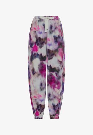 Deha, FLORAL PRINT TROUSERS - TROUSERS - Pantalones - grey