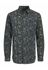 Jack & Jones JPRBLAMONACO PRINT L/S - Vapaa-ajan kauluspaita - navy blazer