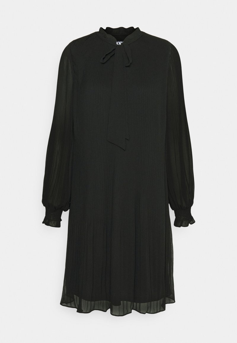 dkny women's long sleeve tie neck pleated dress DKNY NWT Women's Long Sleeve Tie Neck Pleated
