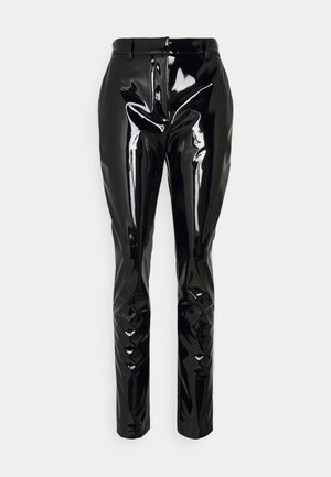 HIGH WAIST SLIM TROUSER - Kalhoty - black