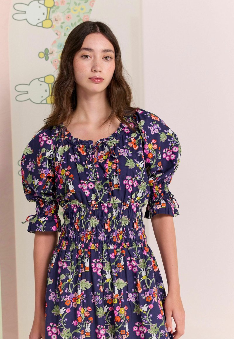cath kidston blue dress Buy Cath Kidston Blue Hackney Rose Floral Tie Waist Long Printed Midi Dress from Next USA