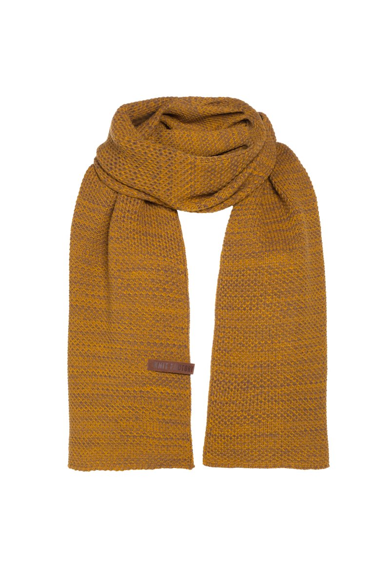 Knit Factory Sjaal - ochre tobacco
