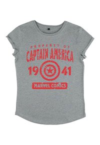 Henry Tiger MARVEL CLASSIC CAPTAINS PROPERTY - T-shirts print - melange grey