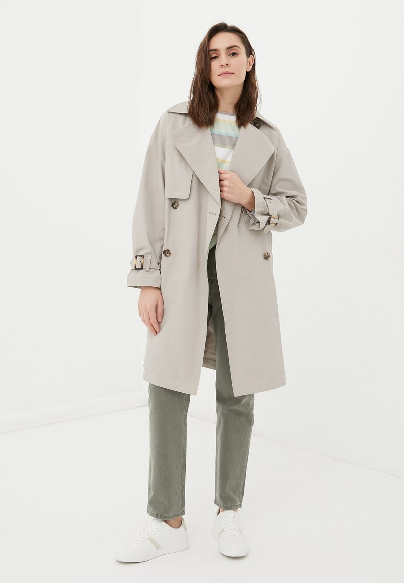 Damen Parkas | Finn Flare Trenchcoat grey/grau - TR22862 Damen Parkas | Finn Flare Trenchcoat grey/grau - TR22862